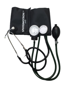 ZW 501-ANEROID SPHYGMOMANOMETER COMPLETE WITH CUFF, BULB & VALVE AND WITH STETHOSCOPE